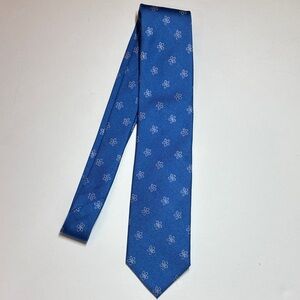 Elegant Blue Floral Men's Tie